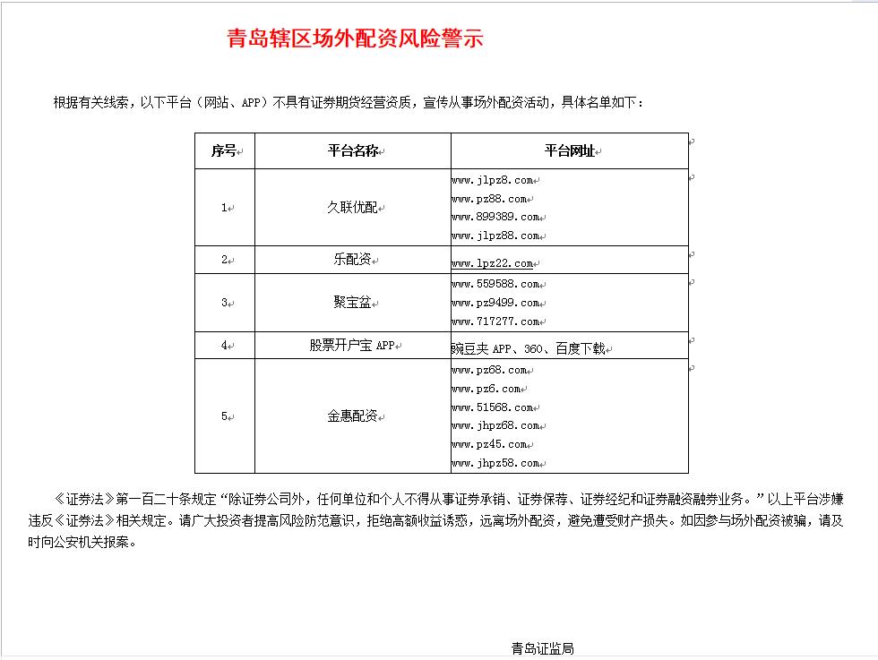非法场外配资遭多地监管围剿，一日四地证监局开黑名单
