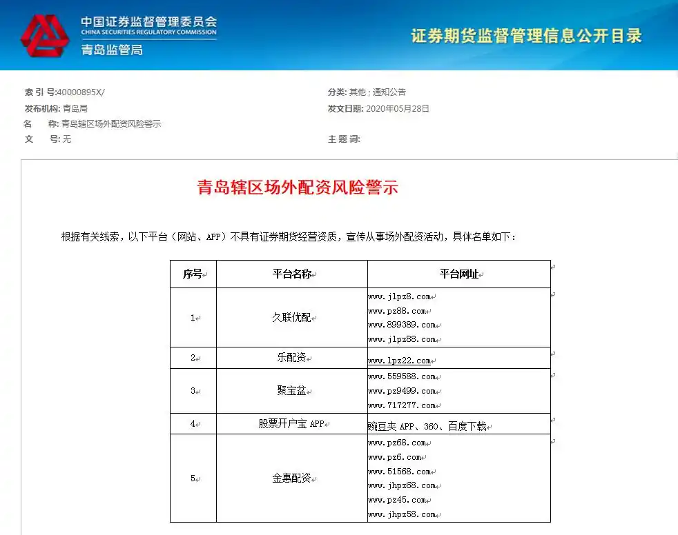 场外配资监管整顿 非法配资黑名单 投资者风险防范_股票配资期货配资