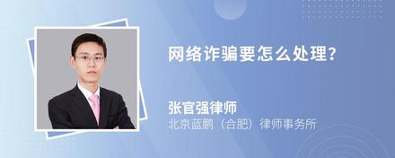 网络诈骗要怎么处理？